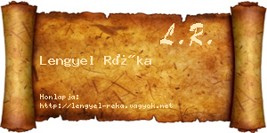 Lengyel Réka névjegykártya